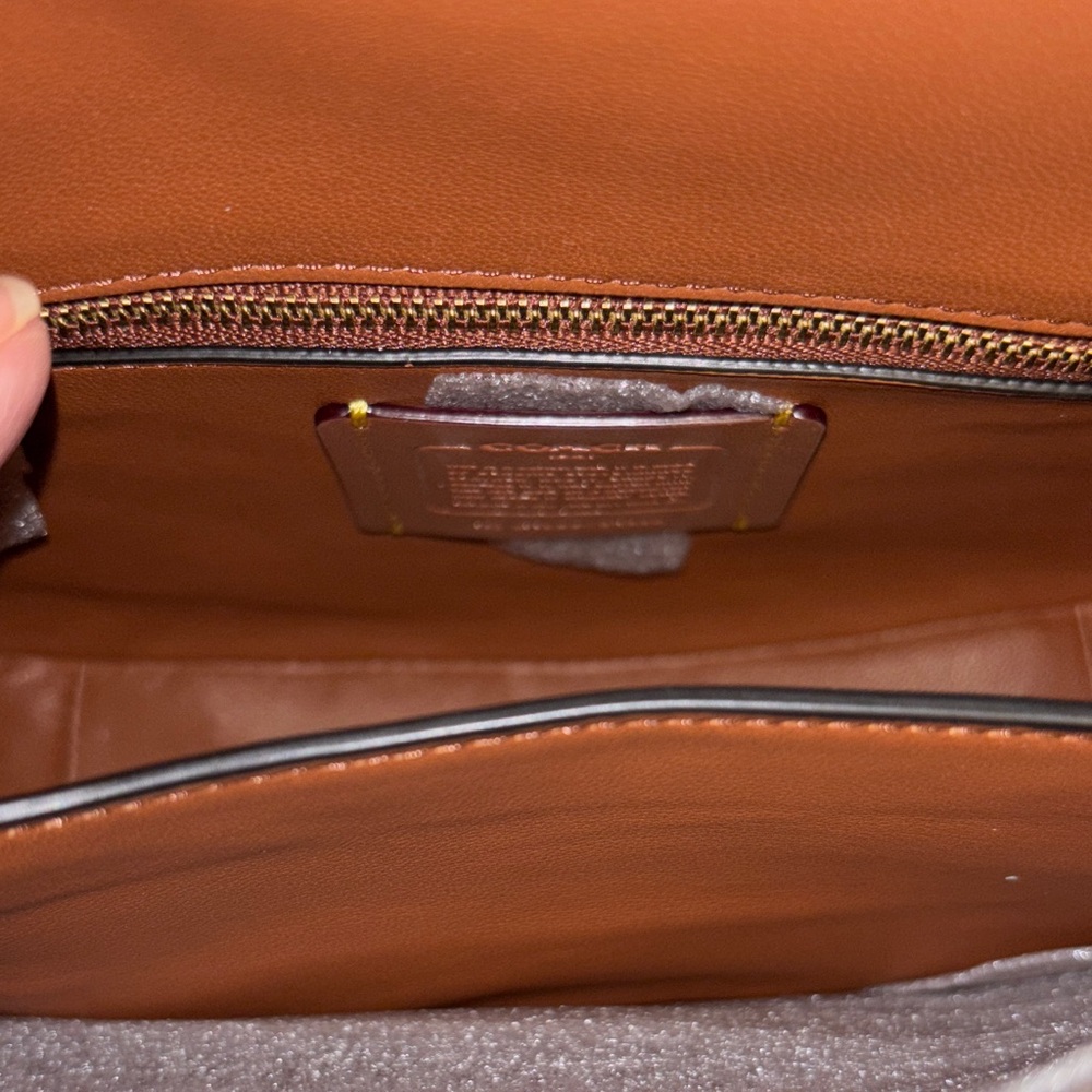Coach Cream and Brown Crossbody Bag - Picture 8 of 9